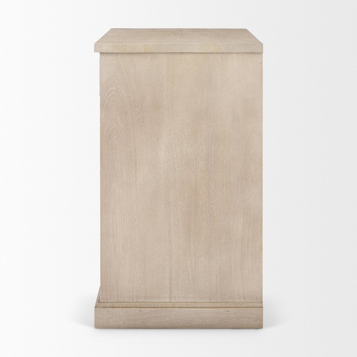 Braxton 33.5L x 18.5W x 31.5H Beige Wood W/Black Accents 2 Door Accent Cabinet by Mercana at Eve Furniture