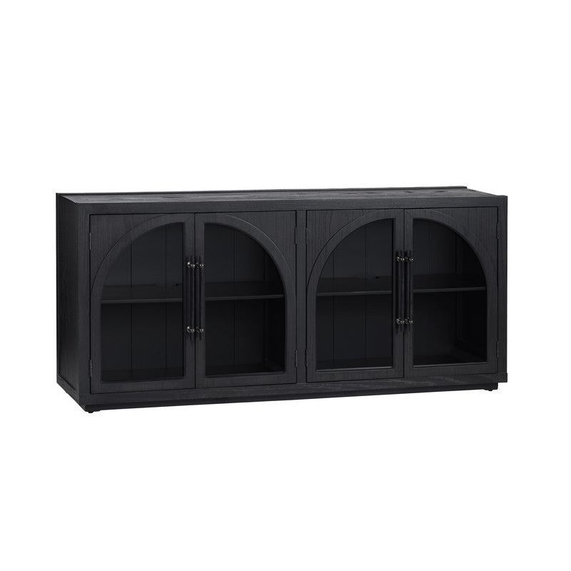 Braxton Black Four-Door Sideboard by Crestview at Eve Furniture
