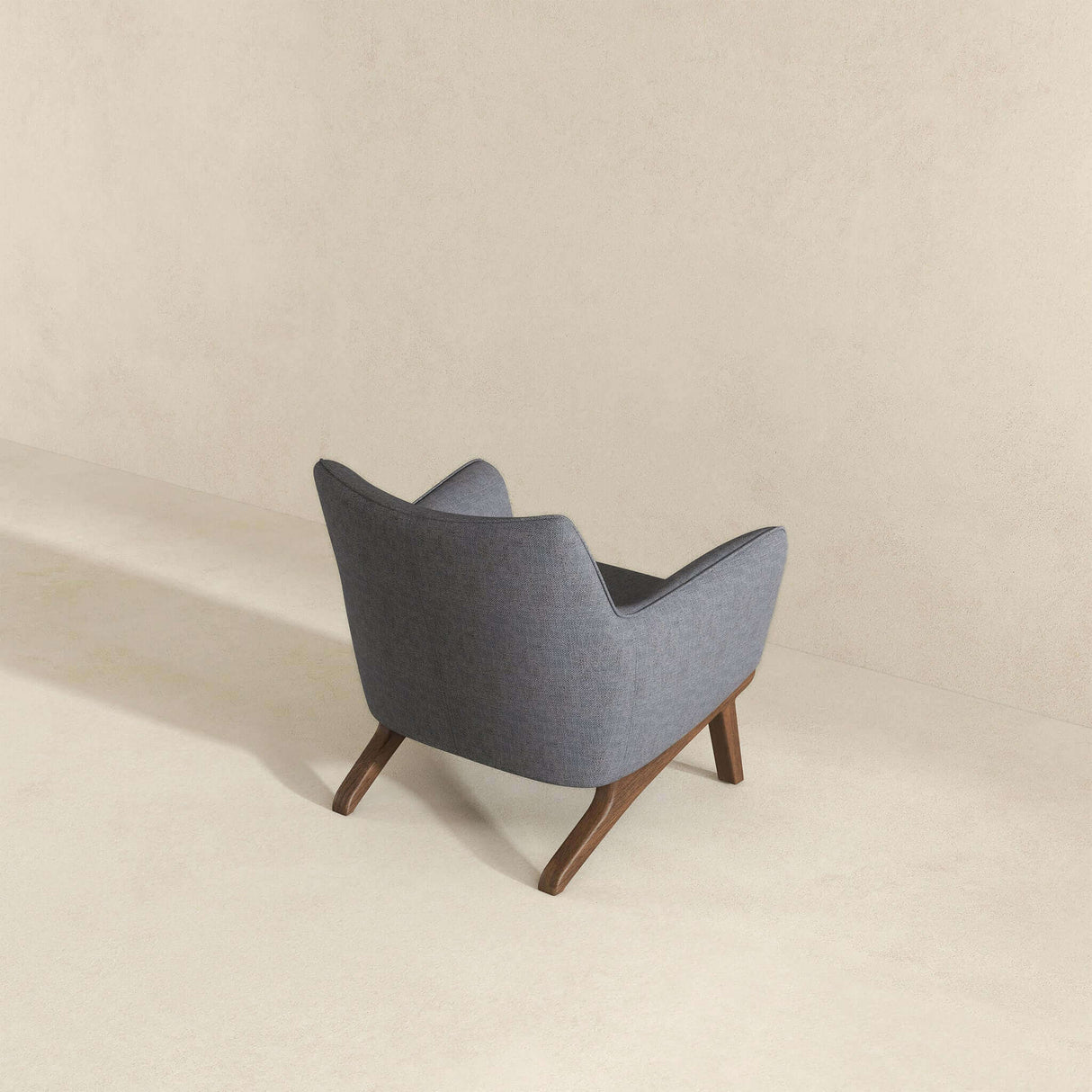 Brayden Mid Century Modern Sea Side Grey Linen Armchair by Ashcroft Furniture at Eve Furniture