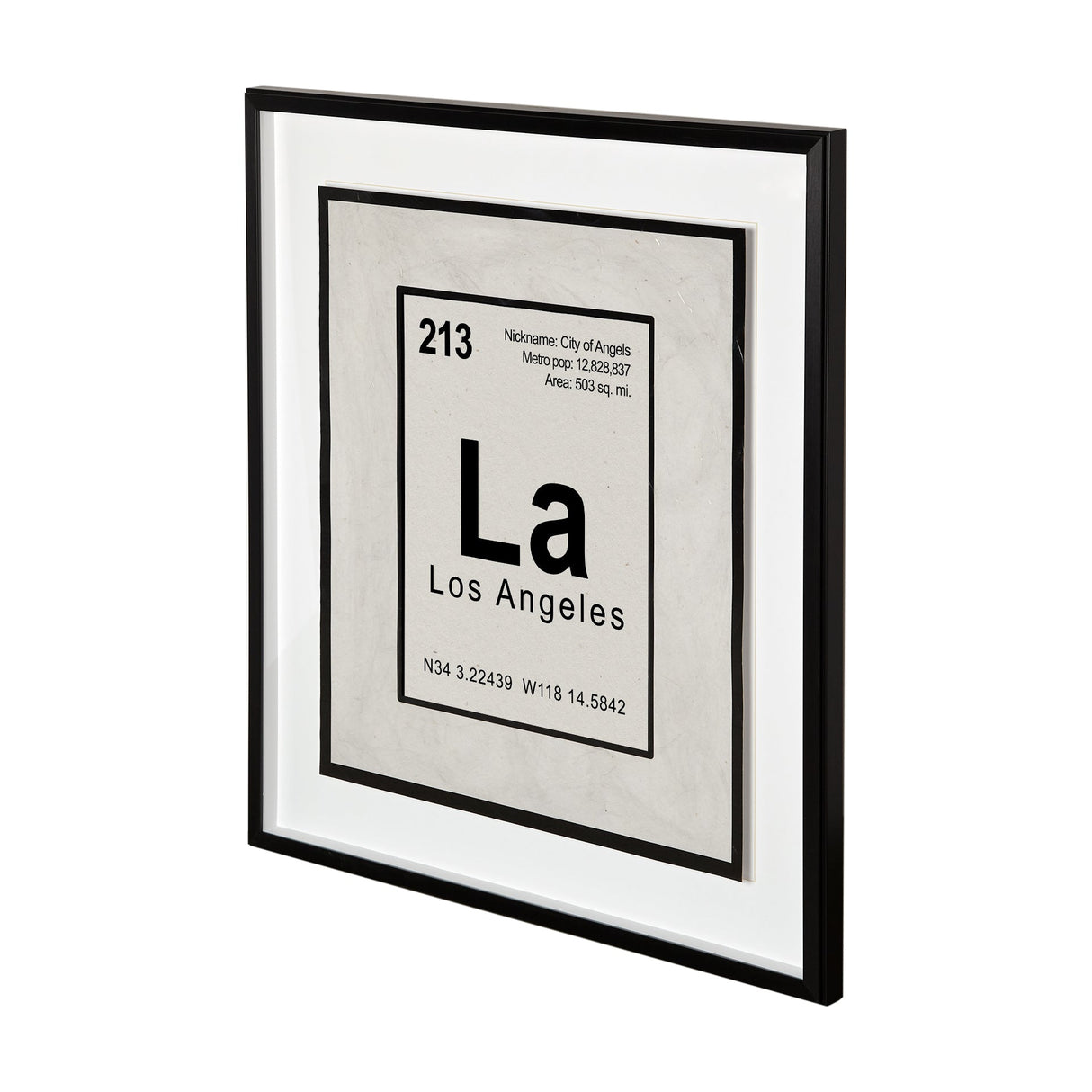 Breaking Los Angeles B by THE Studio a Hand Embellished Textured Framed Art Print Matted under Glass by Mercana at Eve Furniture
