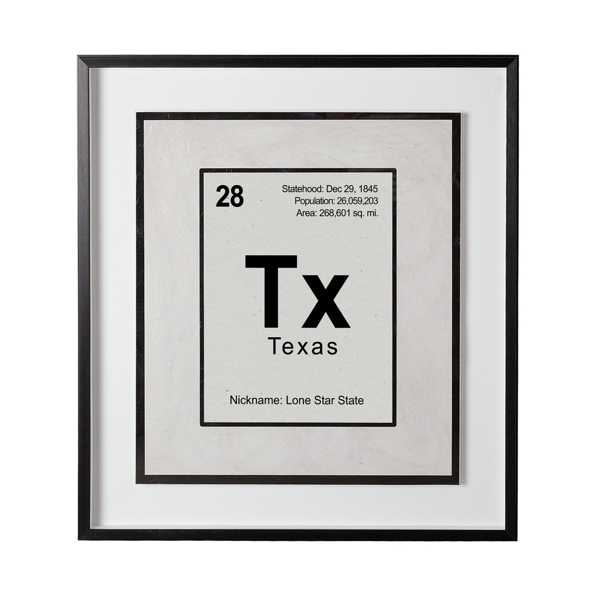 Breaking Texas B by THE Studio a Hand Embellished Textured Framed Art Print Matted under Glass by Mercana at Eve Furniture
