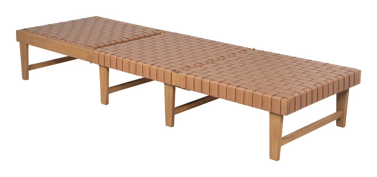 Breath Brown Outdoor Chaise Lounge by Zuomod at Eve Furniture