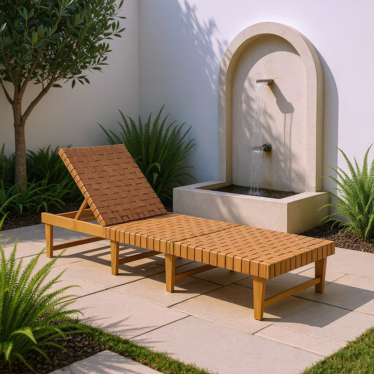 Breath Brown Outdoor Chaise Lounge by Zuomod at Eve Furniture