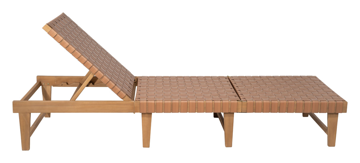 Breath Brown Outdoor Chaise Lounge by Zuomod at Eve Furniture