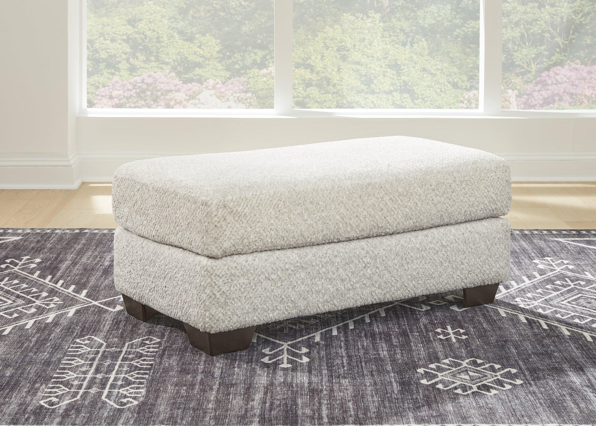Brebryan Flannel Ottoman by Ashley at Eve Furniture