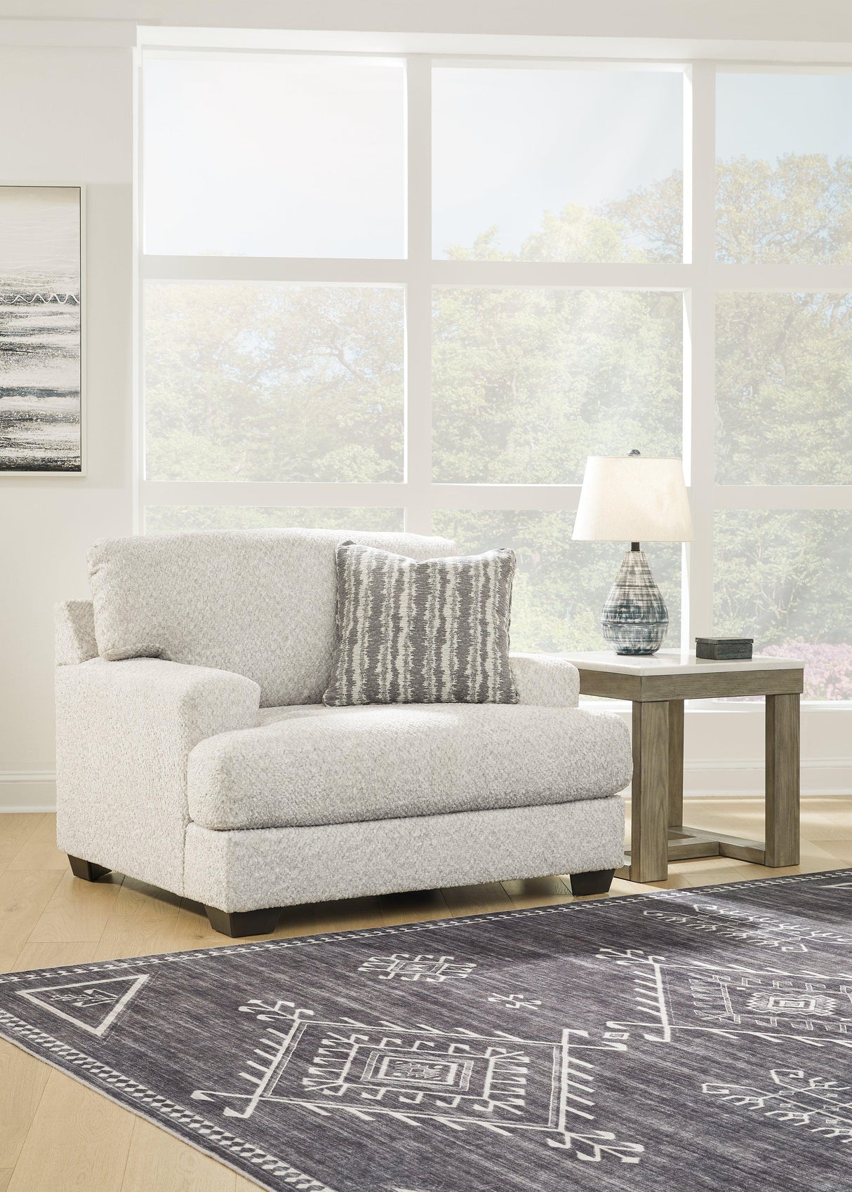 Brebryan Flannel Oversized Chair by Ashley at Eve Furniture