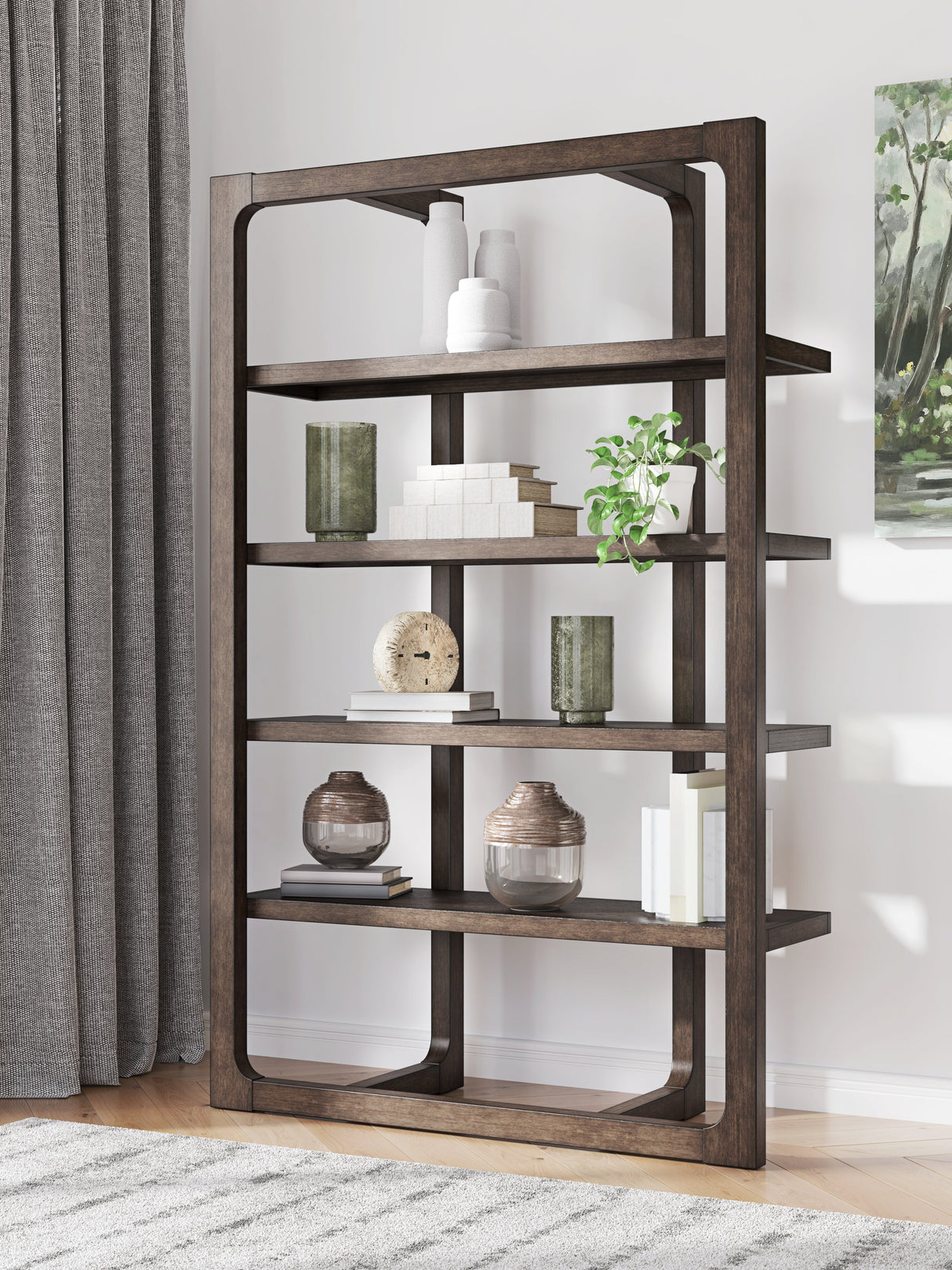 Breckington Dark Brown 76" Bookcase by Ashley at Eve Furniture