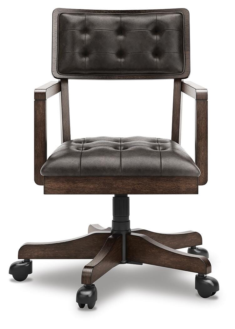Breckington Dark Brown Home Office Desk Chair by Ashley at Eve Furniture