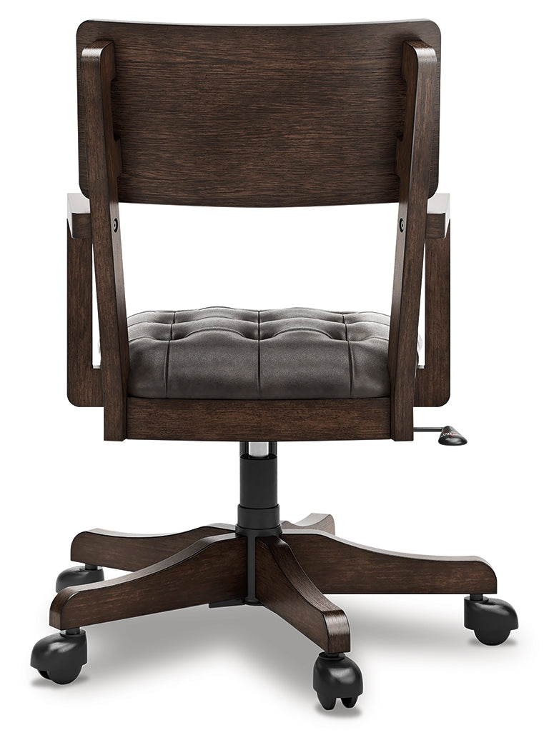 Breckington Dark Brown Home Office Desk Chair by ASHLEY FURNITURE at Eve Furniture