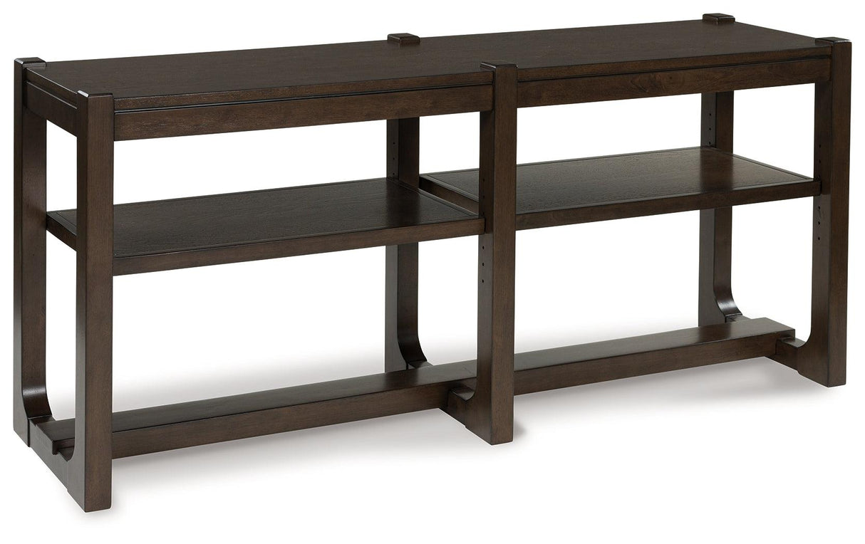 Breckington Dark Brown Sofa Table by Ashley at Eve Furniture