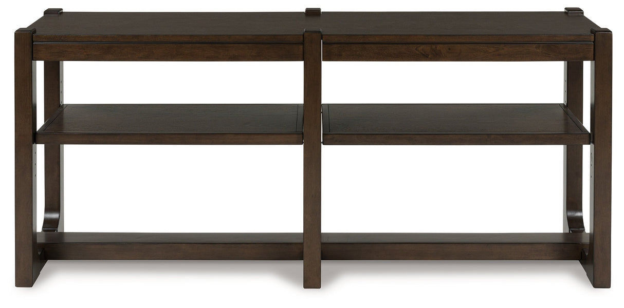 Breckington Dark Brown Sofa Table by ASHLEY FURNITURE at Eve Furniture