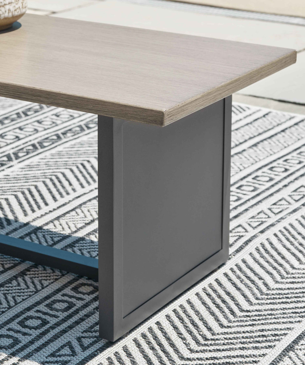 Bree Zee Brown 4-Piece Outdoor Sectional with End Table by Ashley at Eve Furniture