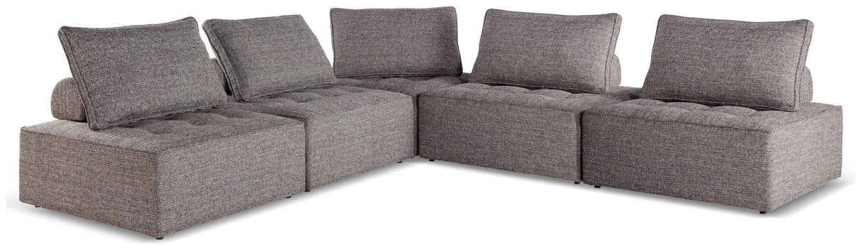 Bree Zee Brown 5-Piece Outdoor Modular Seating by Ashley at Eve Furniture