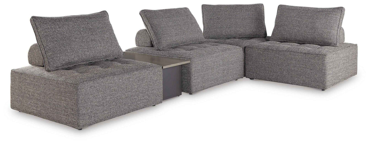 Bree Zee Brown 5-Piece Outdoor Sectional by Ashley at Eve Furniture