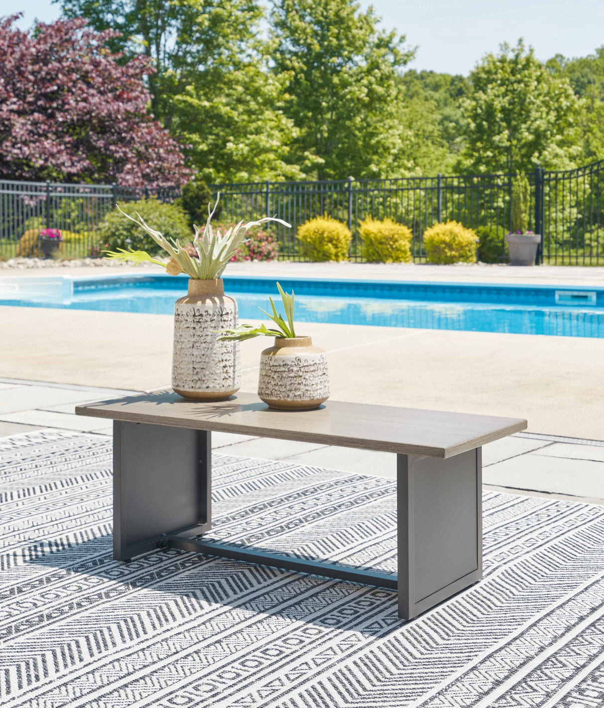 Bree Zee Brown 7-Piece Outdoor Modular Seating by Ashley at Eve Furniture