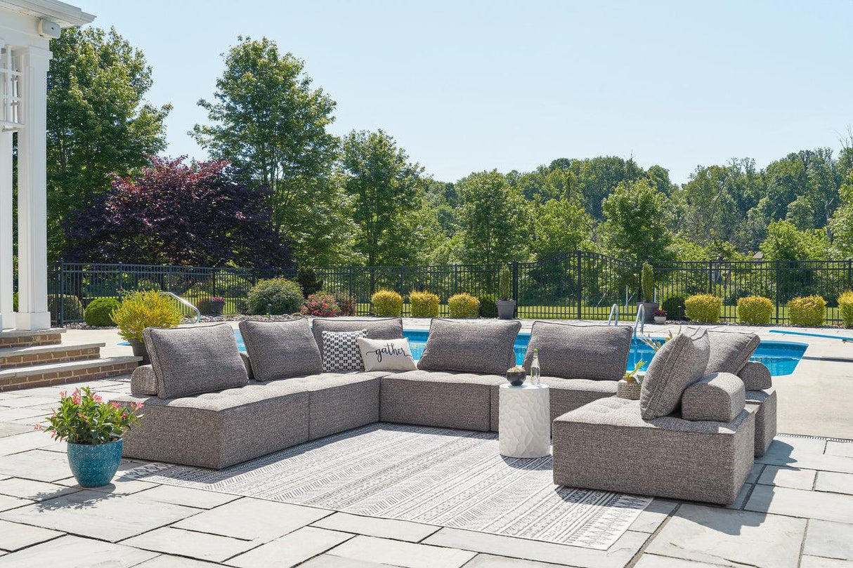 Bree Zee Brown 8-Piece Outdoor Sectional by Ashley at Eve Furniture