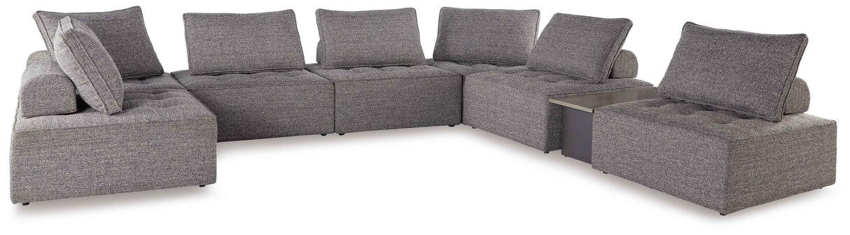 Bree Zee Brown 8-Piece Outdoor Sectional by Ashley at Eve Furniture