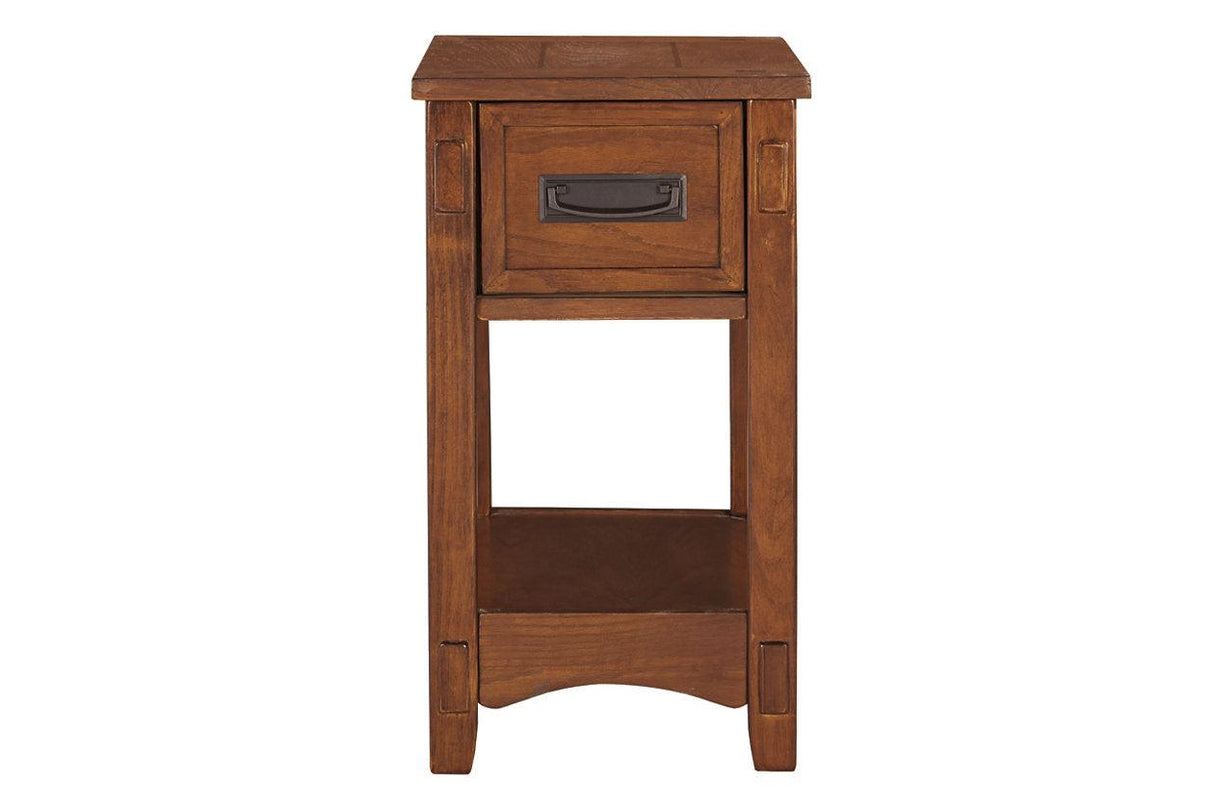 Breegin Brown Chairside End Table by Ashley at Eve Furniture