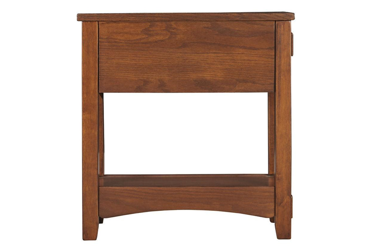 Breegin Brown Chairside End Table by Ashley at Eve Furniture