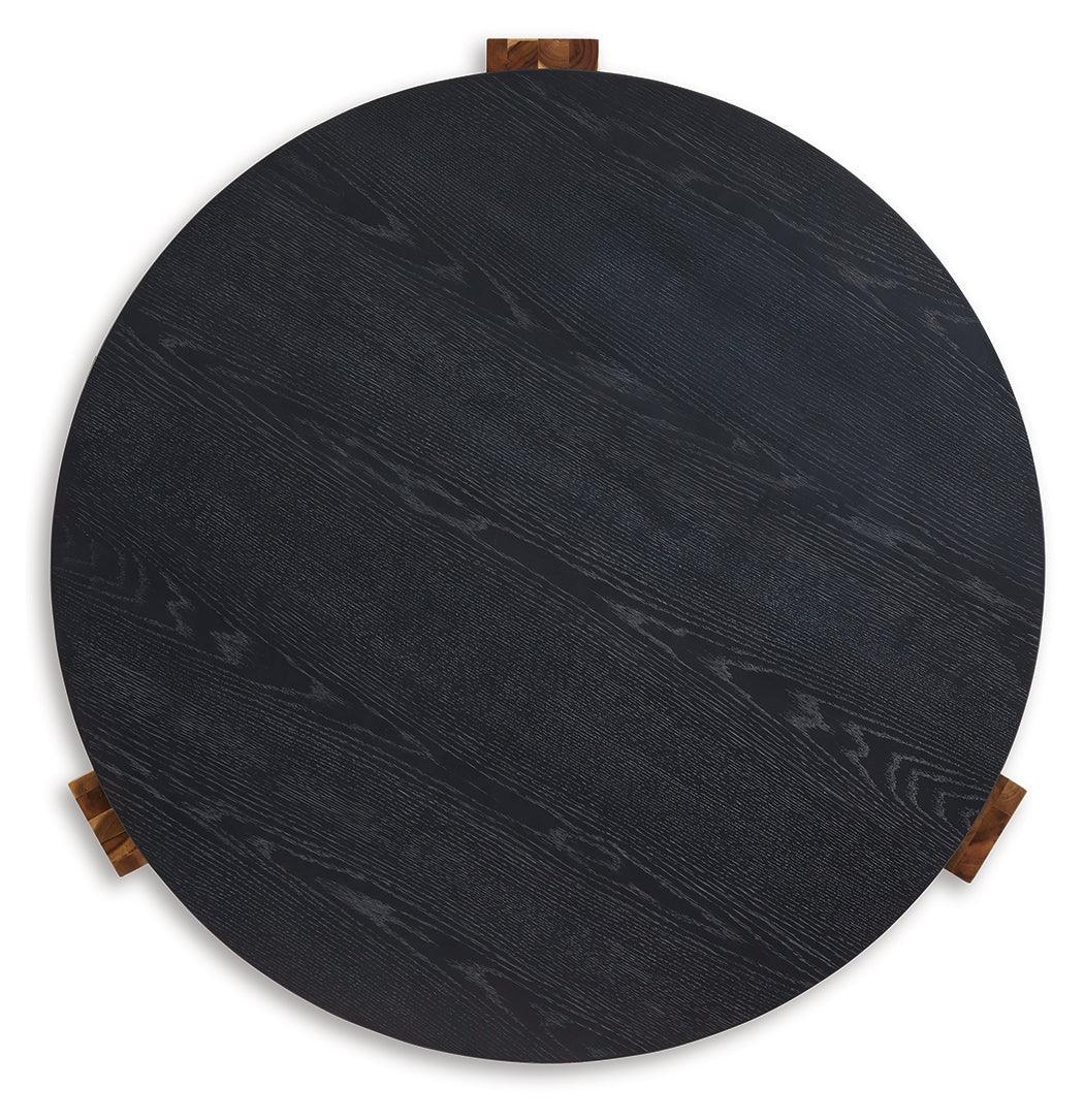 Breenmore Black/Natural Table by Ashley at Eve Furniture