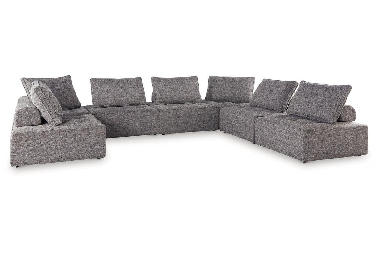 Bree Zee Brown 7-Piece Outdoor Sectional by Ashley at Eve Furniture