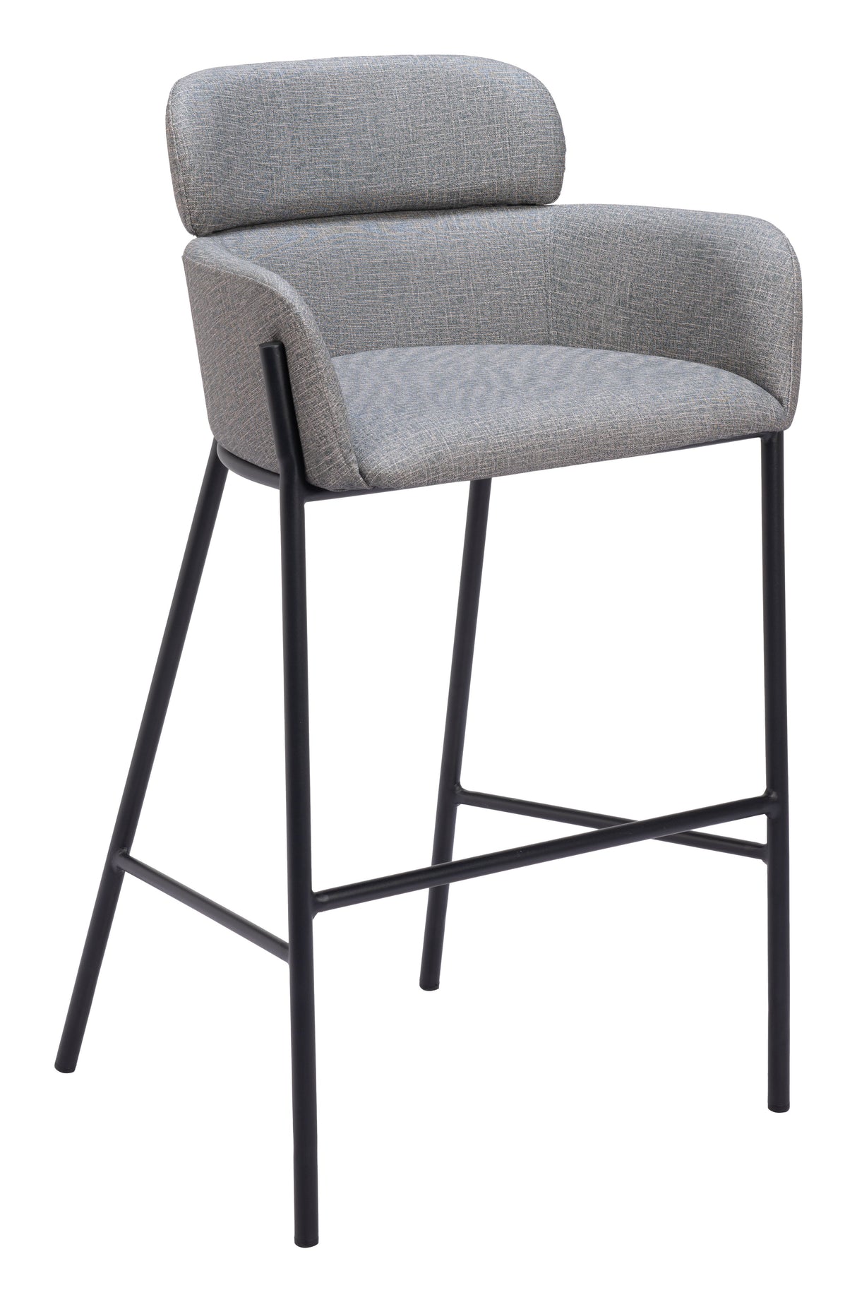 Bremor Slate Gray Barstool by Zuomod at Eve Furniture