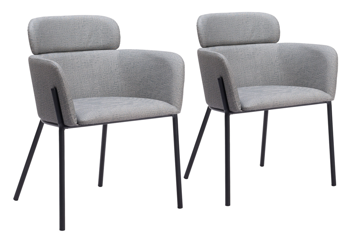 Bremor Slate Gray Dining Chair (Set of 2) by Zuomod at Eve Furniture