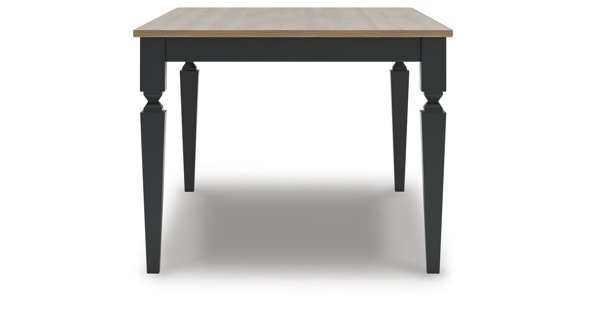 Brenkerton Grayish Brown/Black Dining Table by Ashley at Eve Furniture