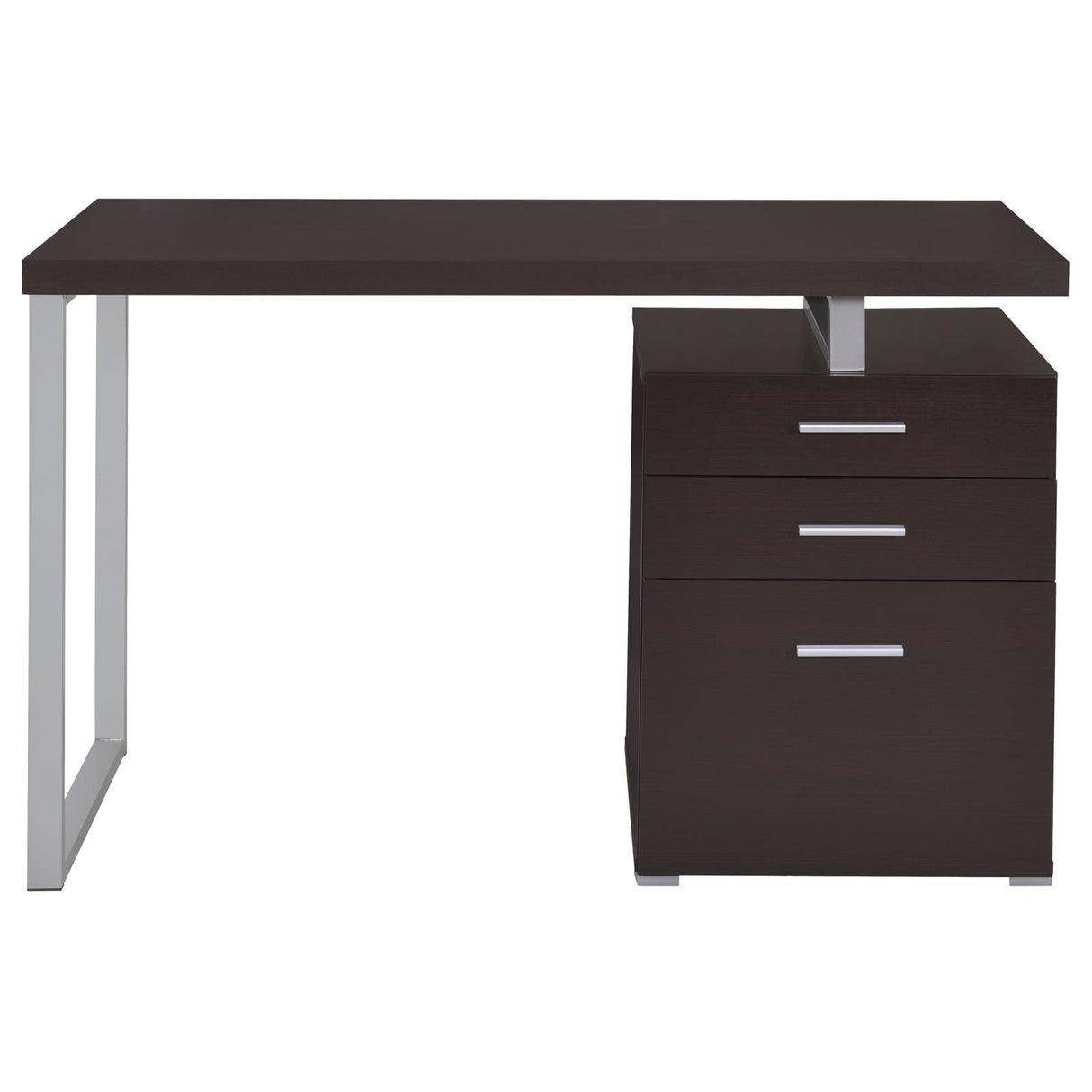 Brennan Cappuccino 3-Drawer Office Desk by Coaster at Eve Furniture