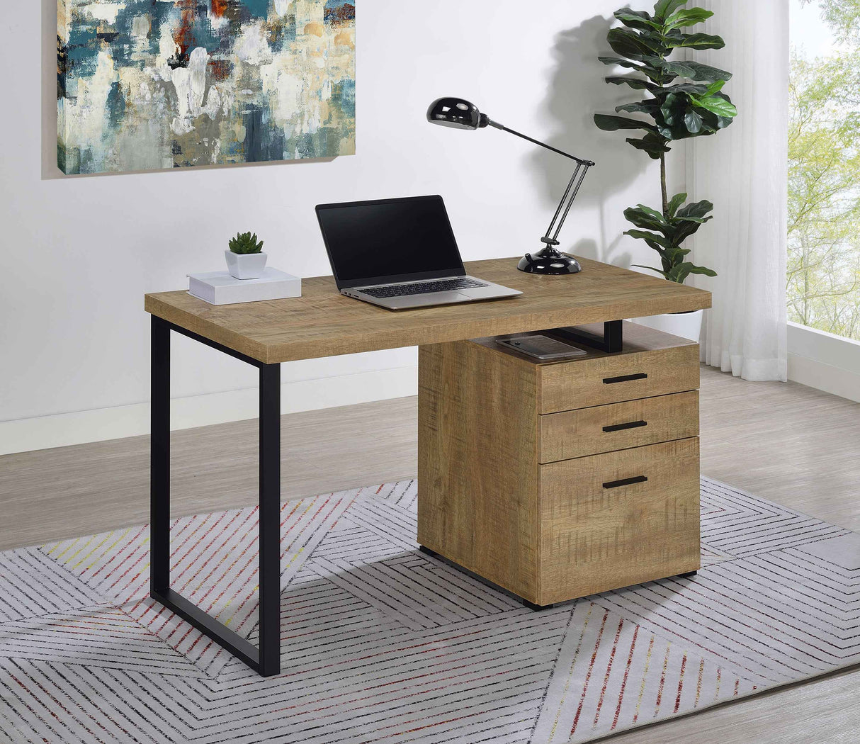 Brennan Mango 47-inch 3-drawer Office Computer Desk by Coaster at Eve Furniture