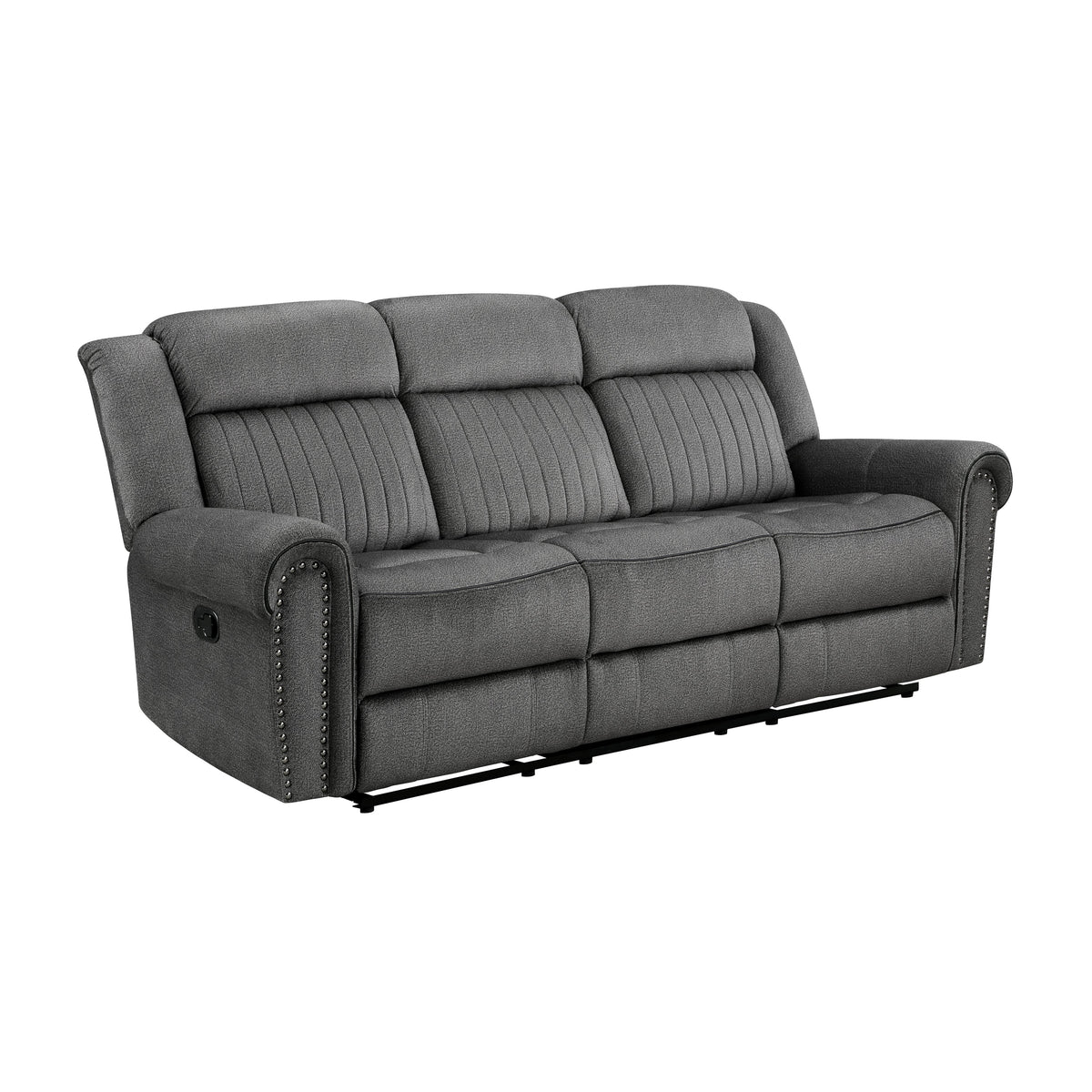Brennen Charcoal 2-Piece Double Reclining Set by Homelegance at Eve Furniture