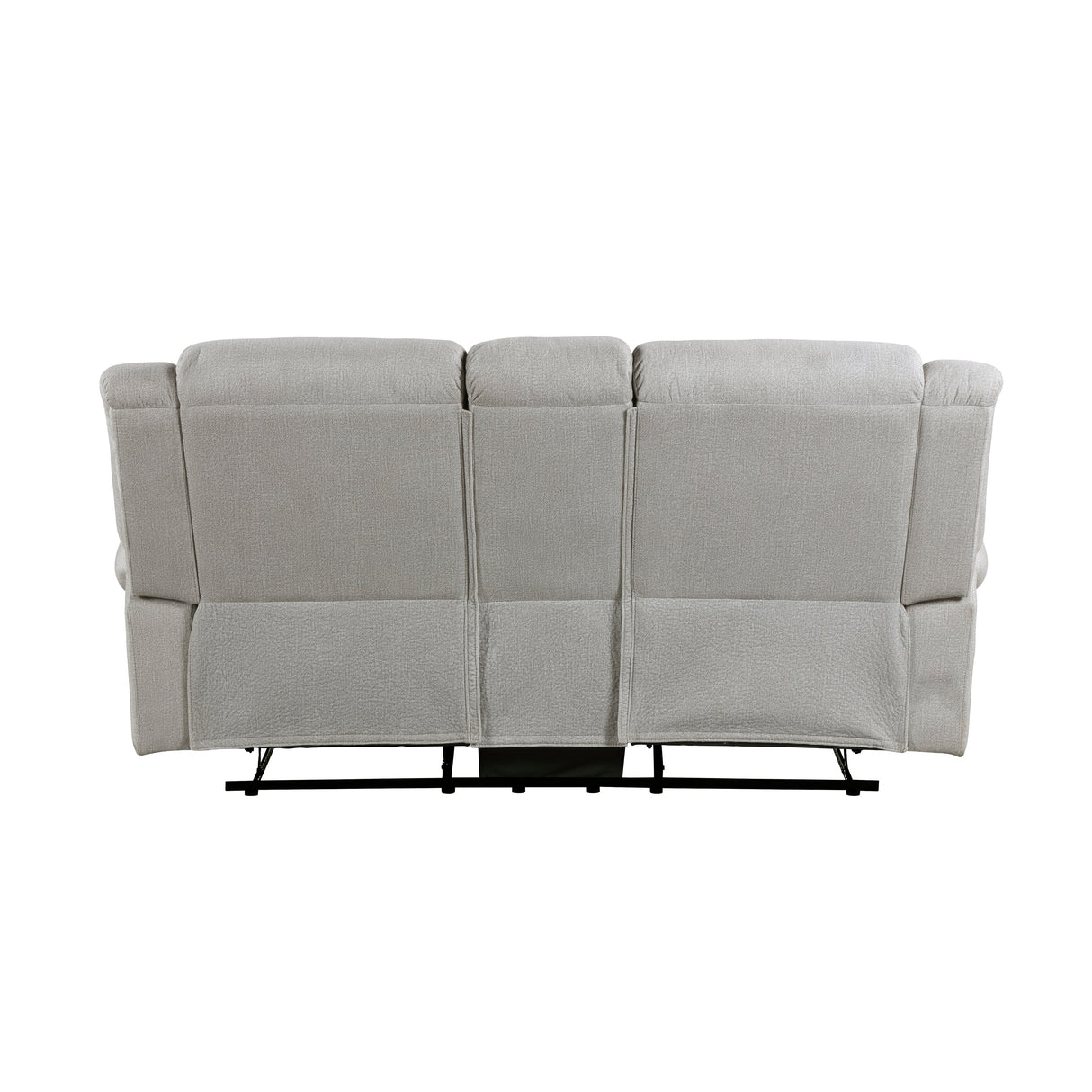 Brennen Mist Double Reclining Loveseat with Center Console by Homelegance at Eve Furniture