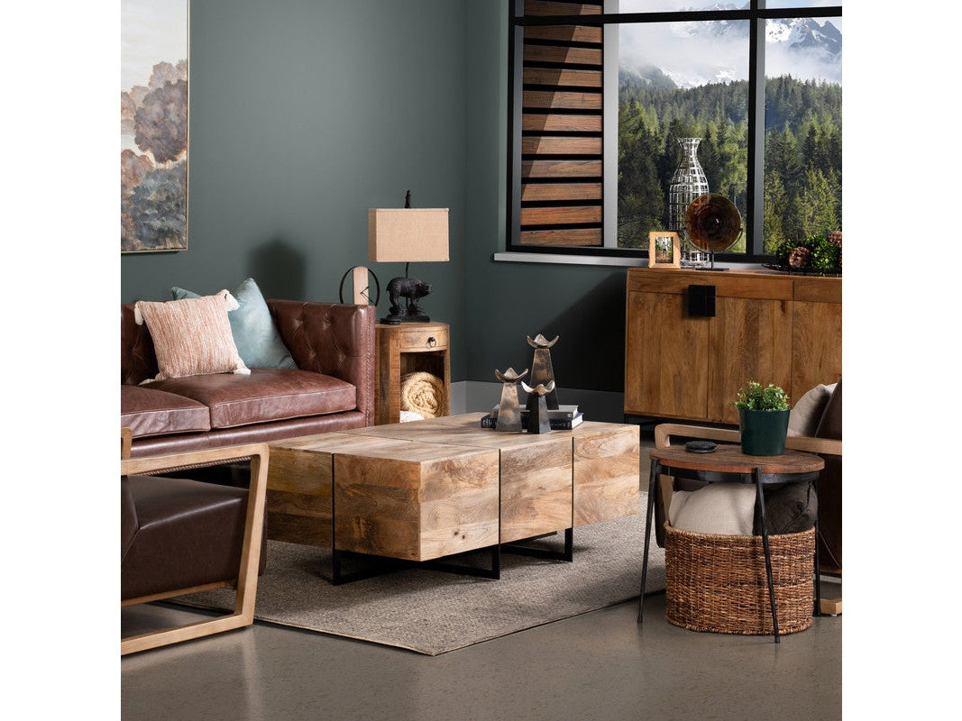 Brennon Brown/Black Cocktail Table by Crestview at Eve Furniture