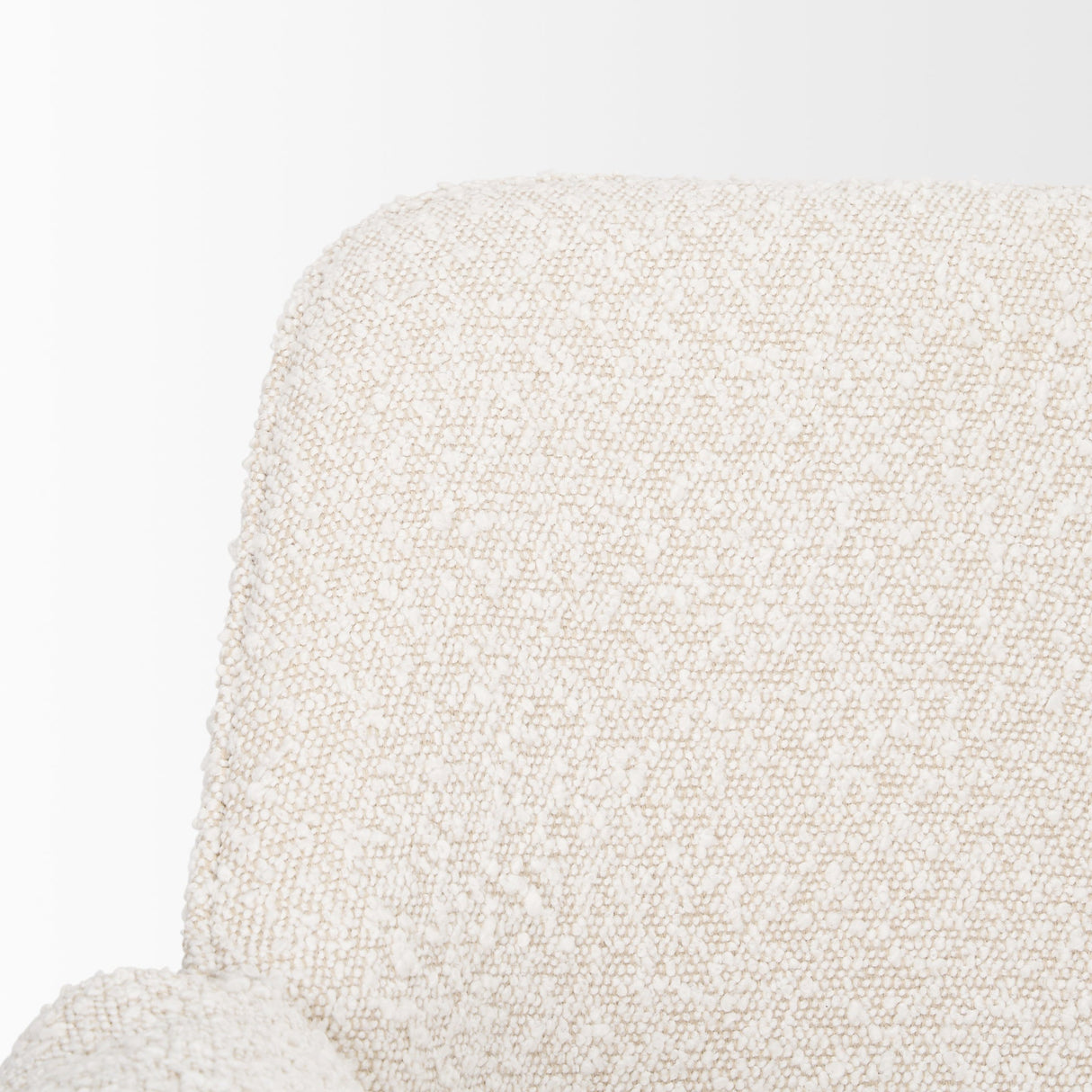 Brently Dining Chair w/ Cream Boucle Fabric & Matte Black Metal Legs, Set of 2 by Mercana at Eve Furniture