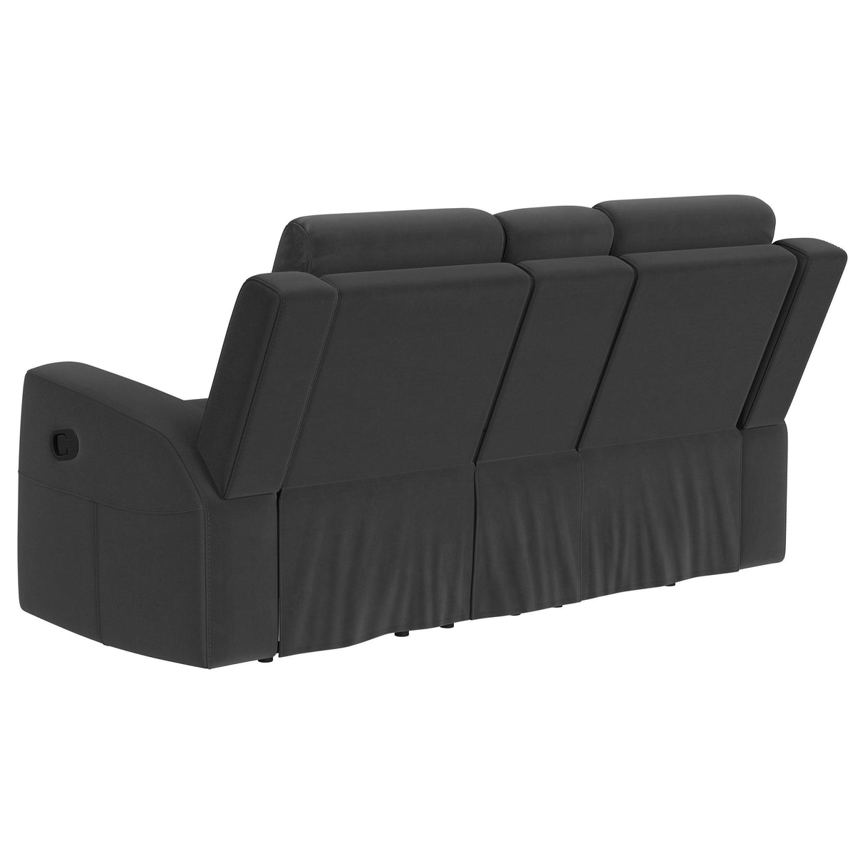 Brentwood Dark Charcoal 3-piece Upholstered Motion Reclining Sofa Set by Coaster at Eve Furniture