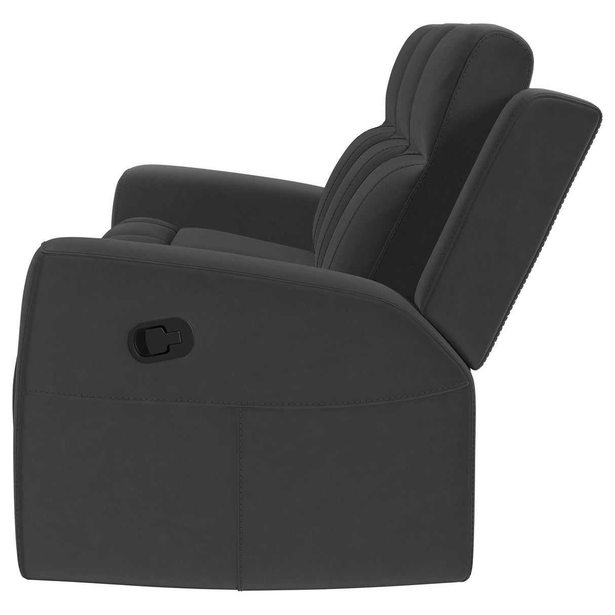 Brentwood Dark Charcoal Upholstered Motion Reclining Sofa by Coaster at Eve Furniture