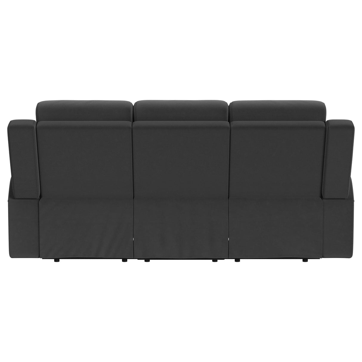 Brentwood Dark Charcoal Upholstered Motion Reclining Sofa by Coaster at Eve Furniture