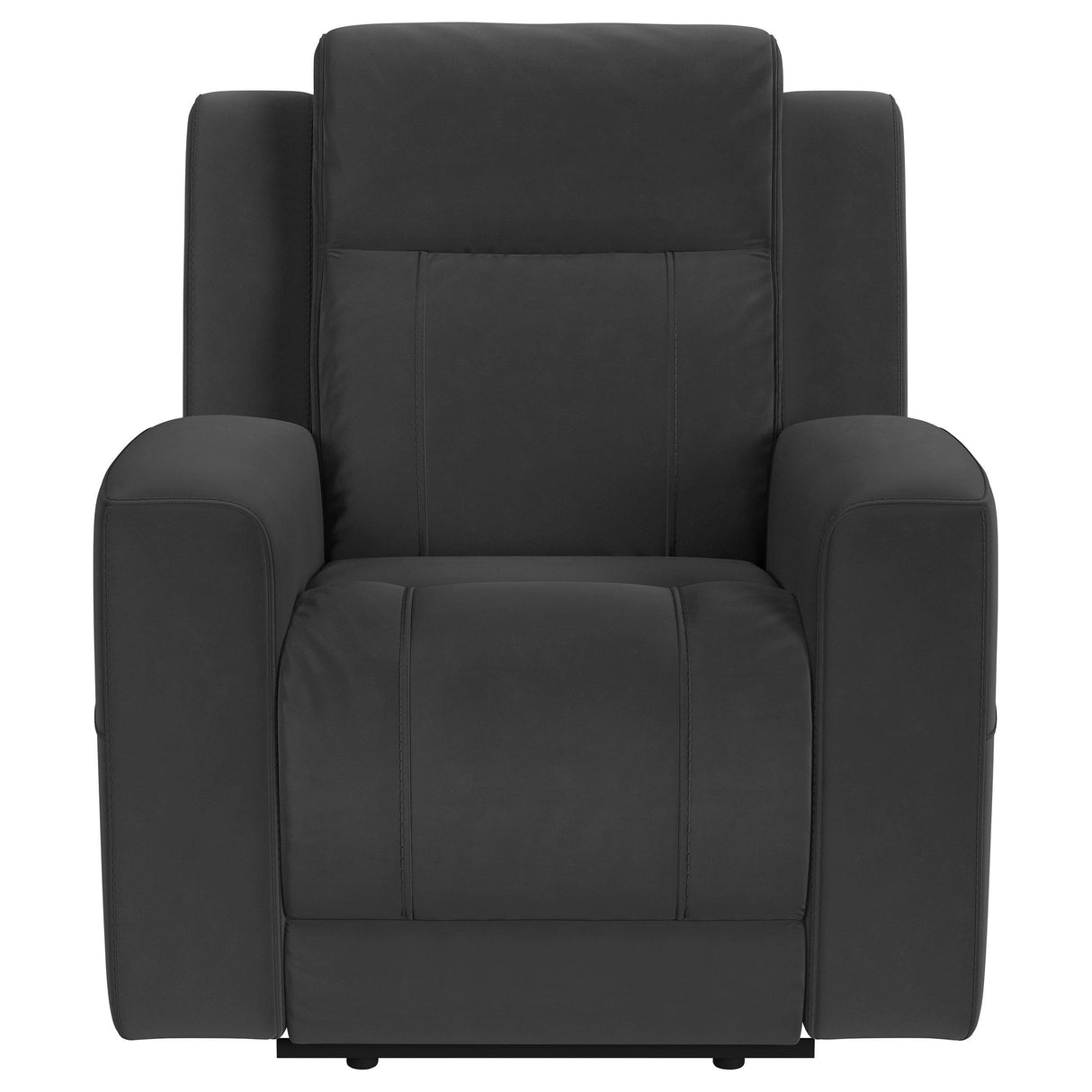 Brentwood Dark Charcoal Upholstered Recliner Chair by Coaster at Eve Furniture