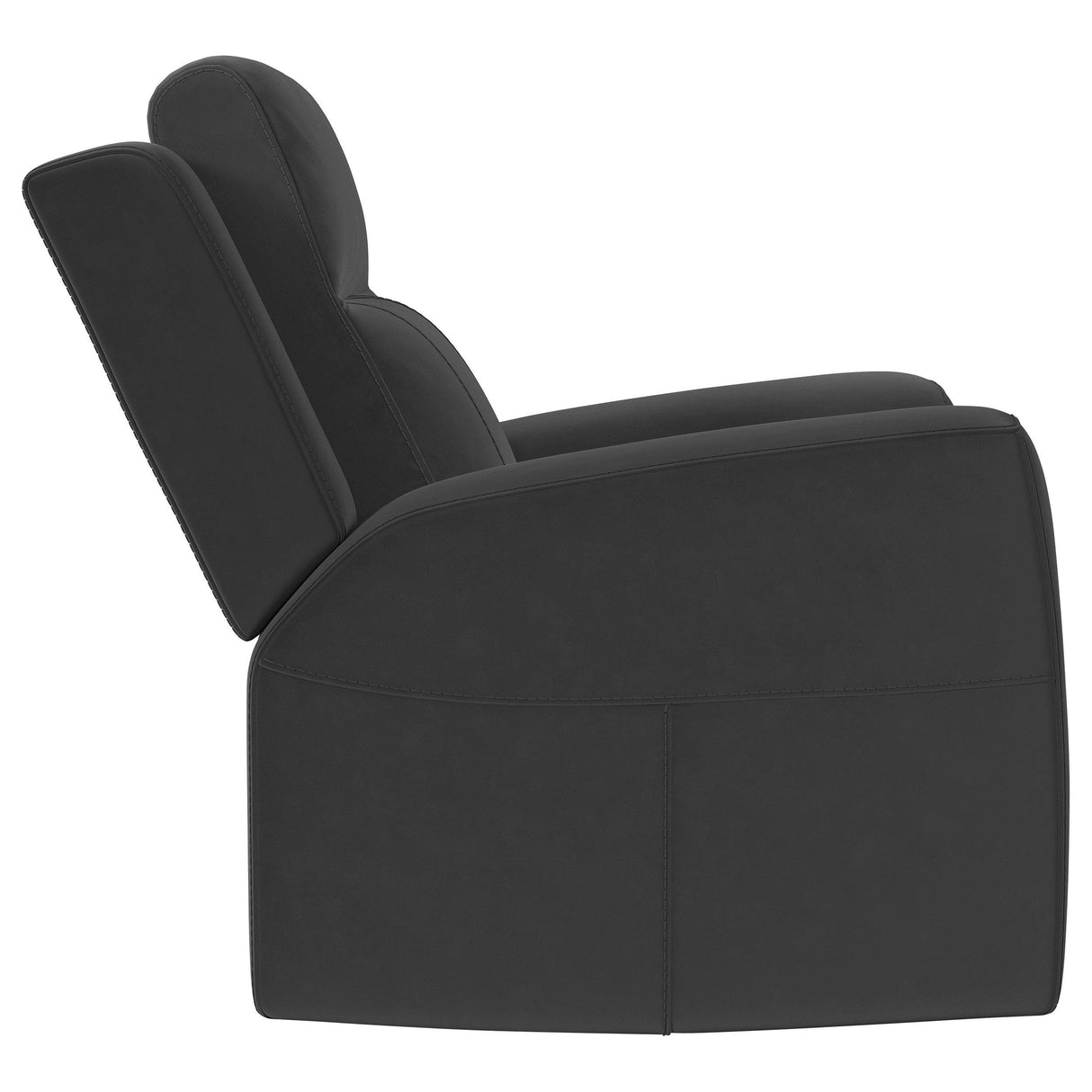 Brentwood Dark Charcoal Upholstered Recliner Chair by Coaster at Eve Furniture