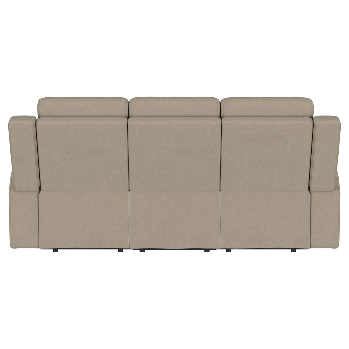Brentwood Taupe Upholstered Motion Reclining Sofa by Coaster at Eve Furniture