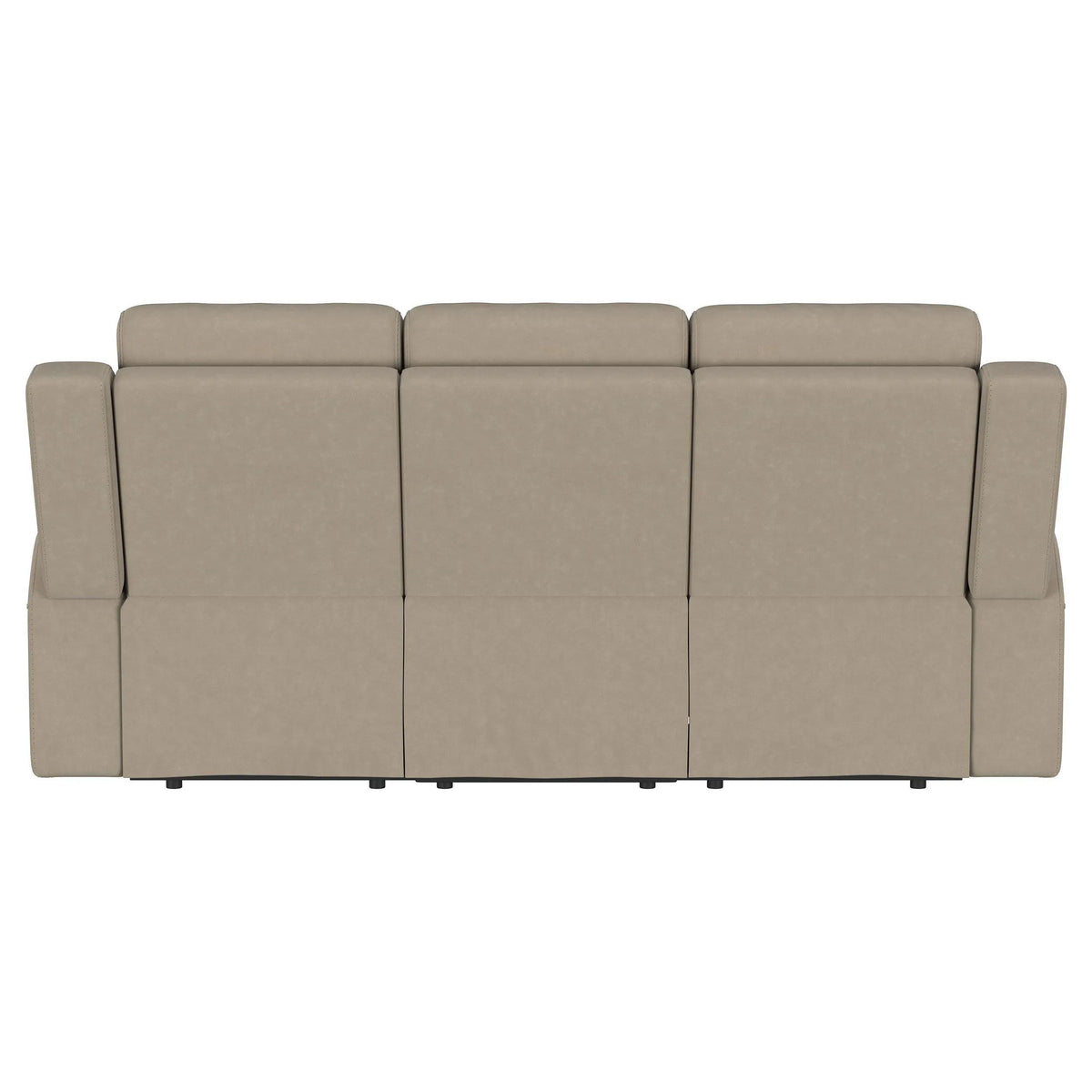 Brentwood Taupe Upholstered Motion Reclining Sofa by Coaster at Eve Furniture