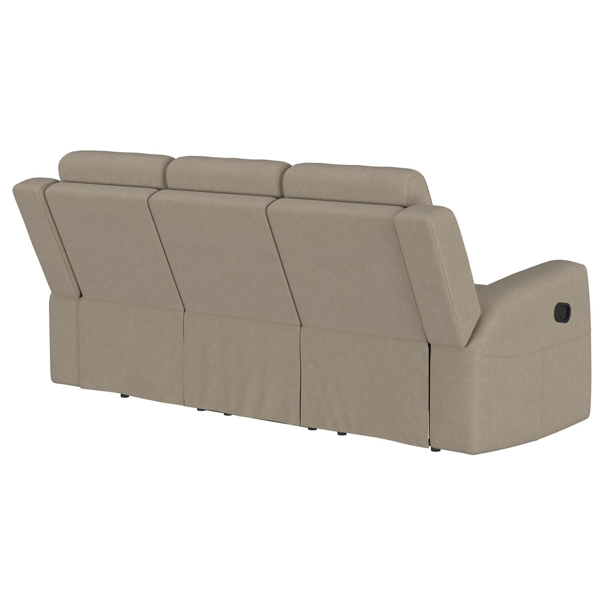 Brentwood Taupe Upholstered Motion Reclining Sofa by Coaster at Eve Furniture