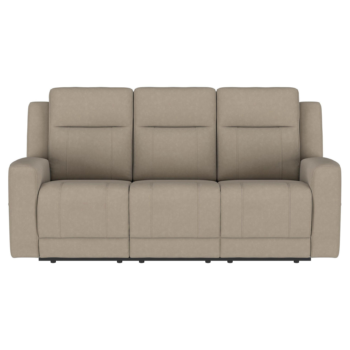 Brentwood Taupe Upholstered Motion Reclining Sofa by Coaster at Eve Furniture