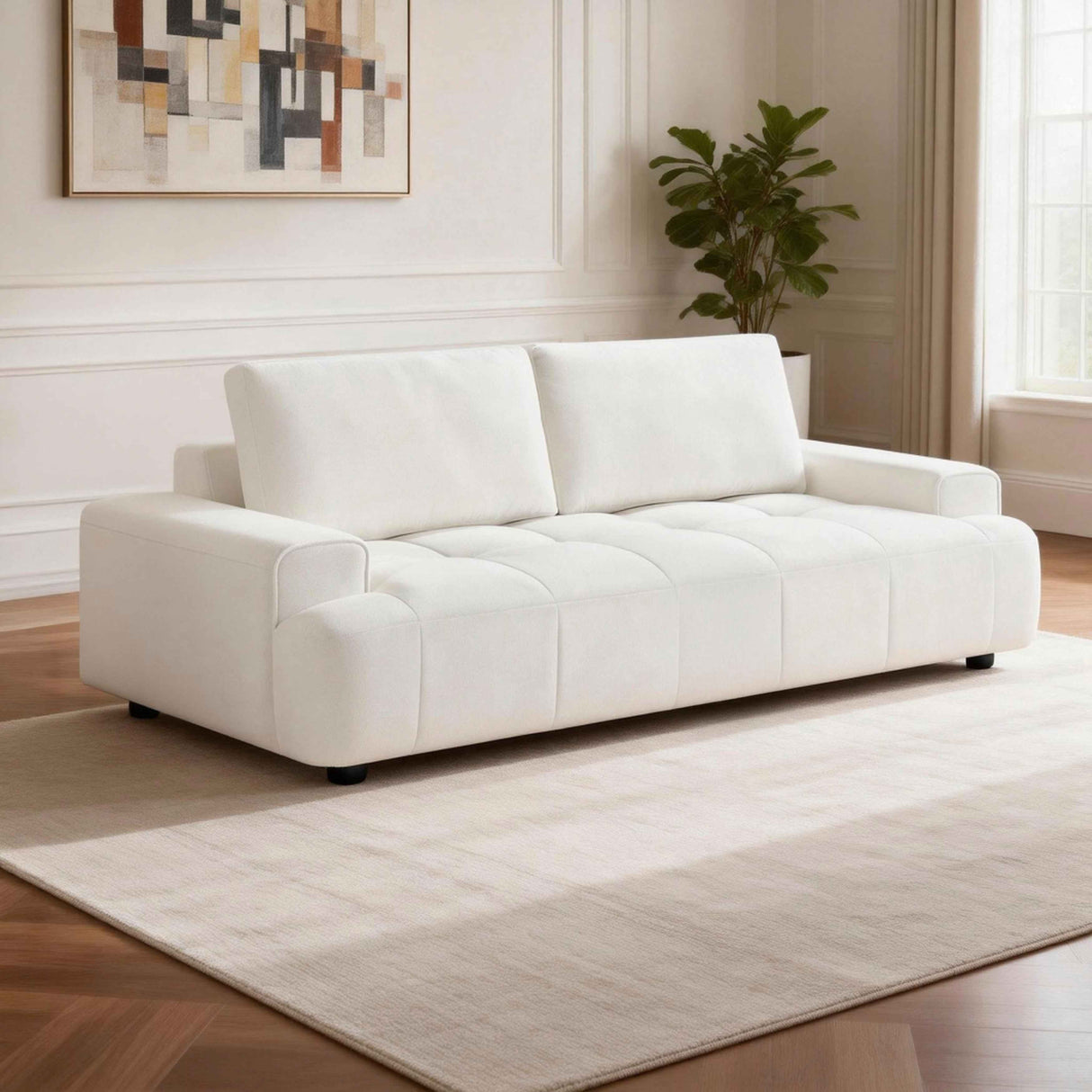 Brera Beige Sofa by Homelegance at Eve Furniture