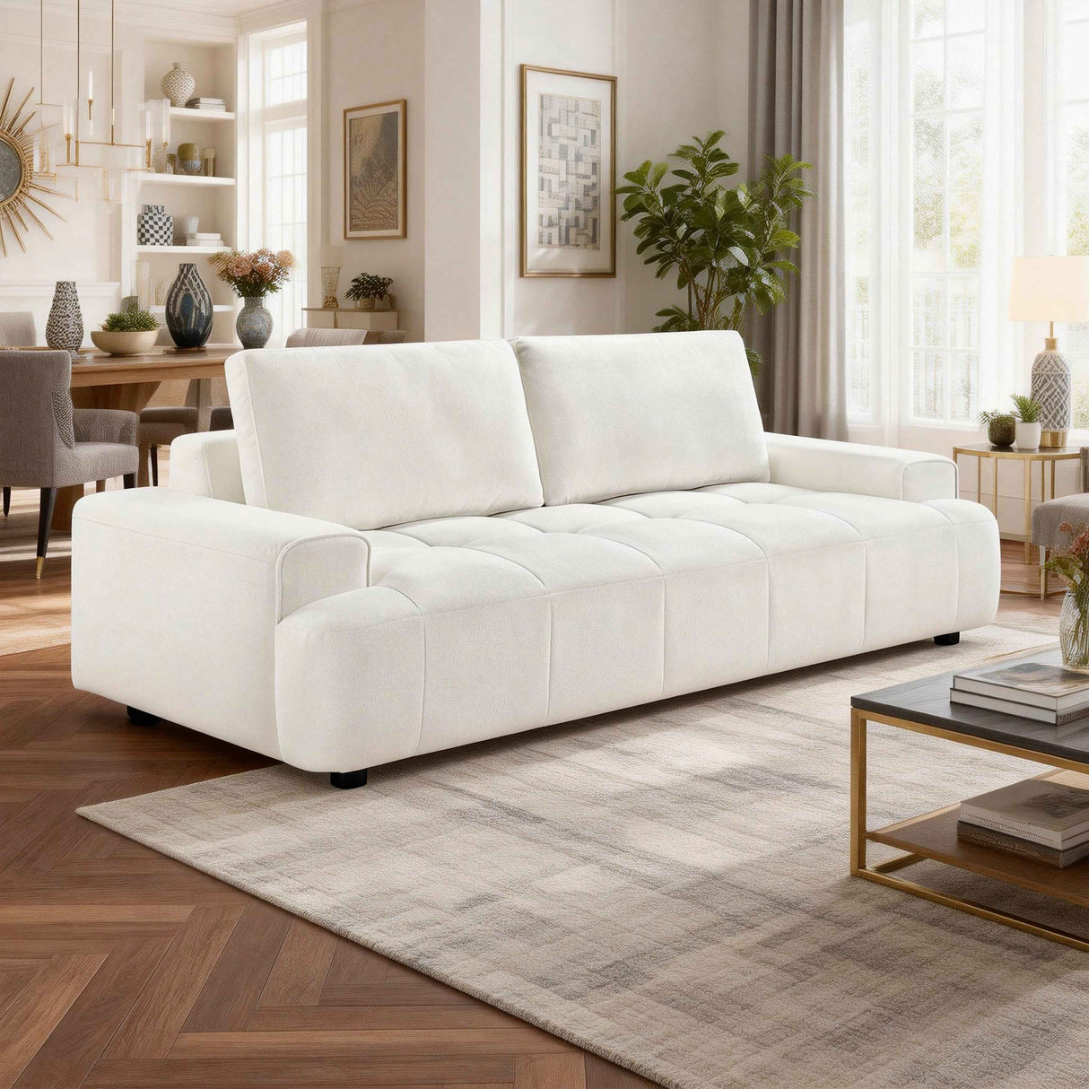 Brera Beige Sofa by Homelegance at Eve Furniture
