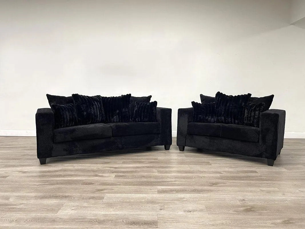 Bressilyn Black Sofa & Loveseat by Happy Homes at Eve Furniture