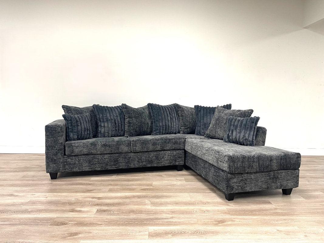 Bressilyn Charcoal Right Arm Facing (RAF) Sectional by Happy Homes at Eve Furniture