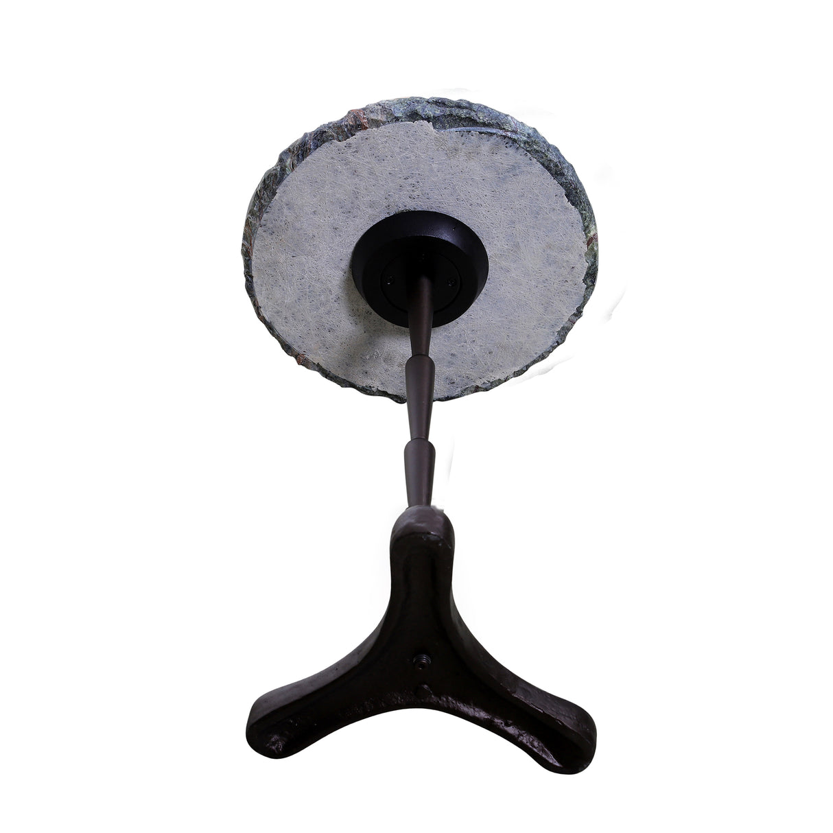 Breton 15" Accent Table with Green Bidasar Marble and Iron by Home Trends & Design at Eve Furniture