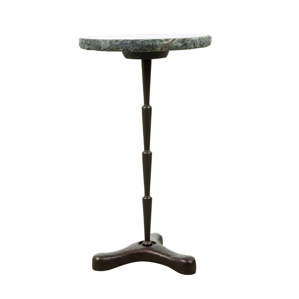 Breton 15" Accent Table with Green Bidasar Marble and Iron by Home Trends & Design at Eve Furniture