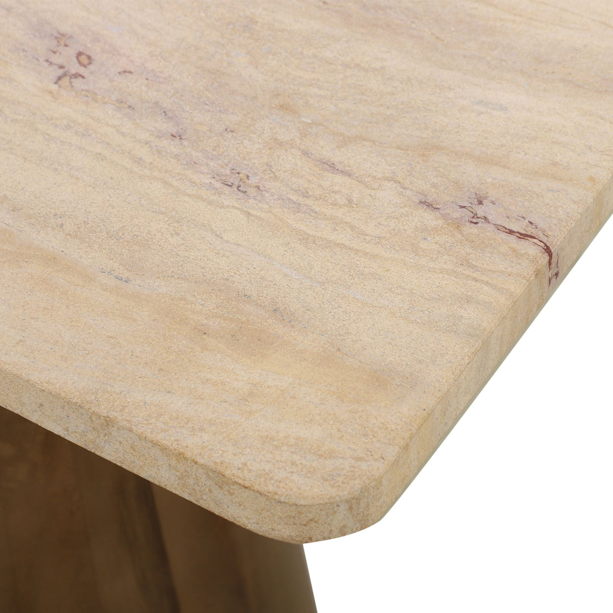 Breton 72" Console Table with Travertine Top in Walnut by Home Trends & Design at Eve Furniture